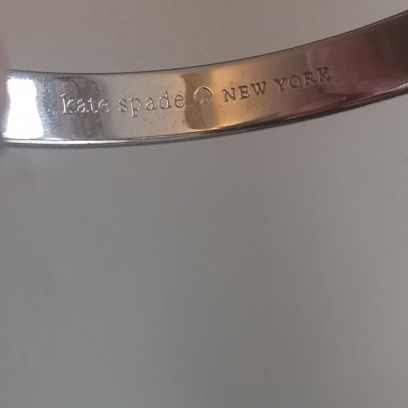 Kate Spade New York Silver Tone “This is The Year To” Bangle Bracelet - Picture 3 of 3
